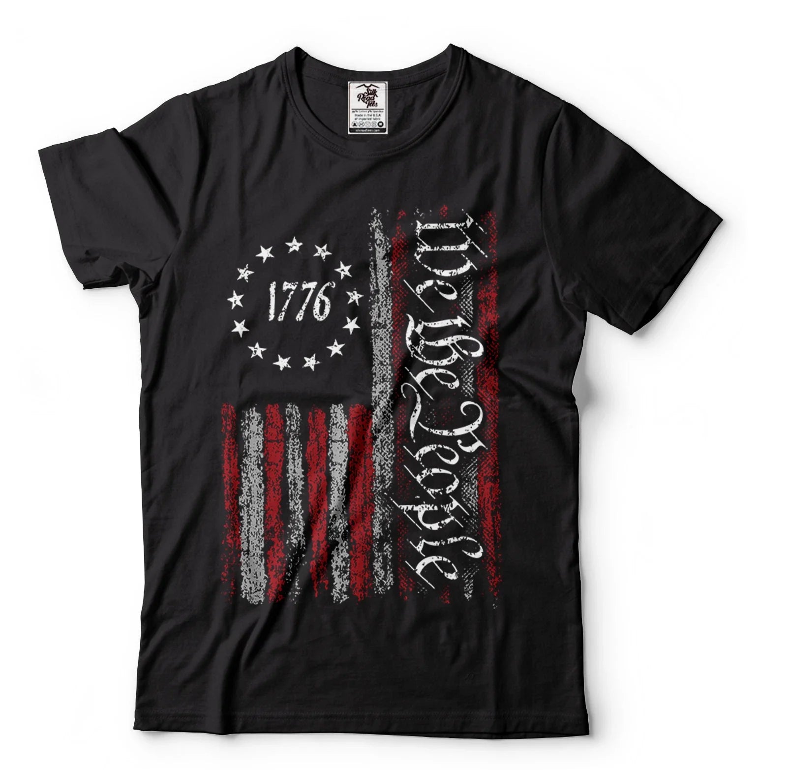 1776 We the people USA flag Constitution Mens - Adult & Kids T-Shirts, Sweatshirts & Hoodies apparel design preview 1