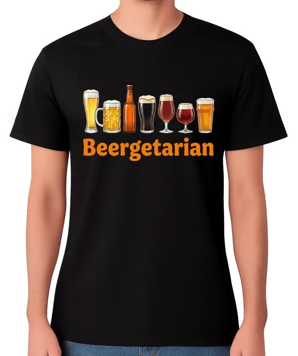 Beergetarian Funny Beer Lover Alcohol Drinking Humour - Adult & Kids T-Shirts, Sweatshirts & Hoodies apparel design preview 1