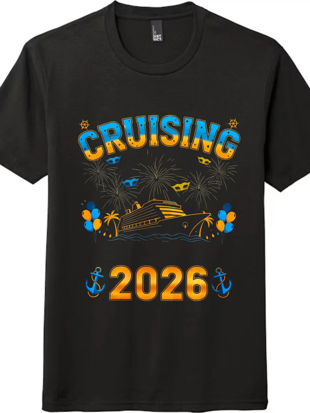 Party Cruise Vacation CRUISING 2026 with Fireworks - Adult & Kids T-Shirts, Sweatshirts & Hoodies apparel design preview 1
