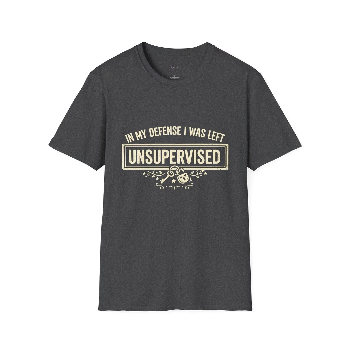 "In My Defense I Was Left Unsupervised" Funny Quote - Adult & Kids T-Shirts, Sweatshirts & Hoodies apparel design preview 1
