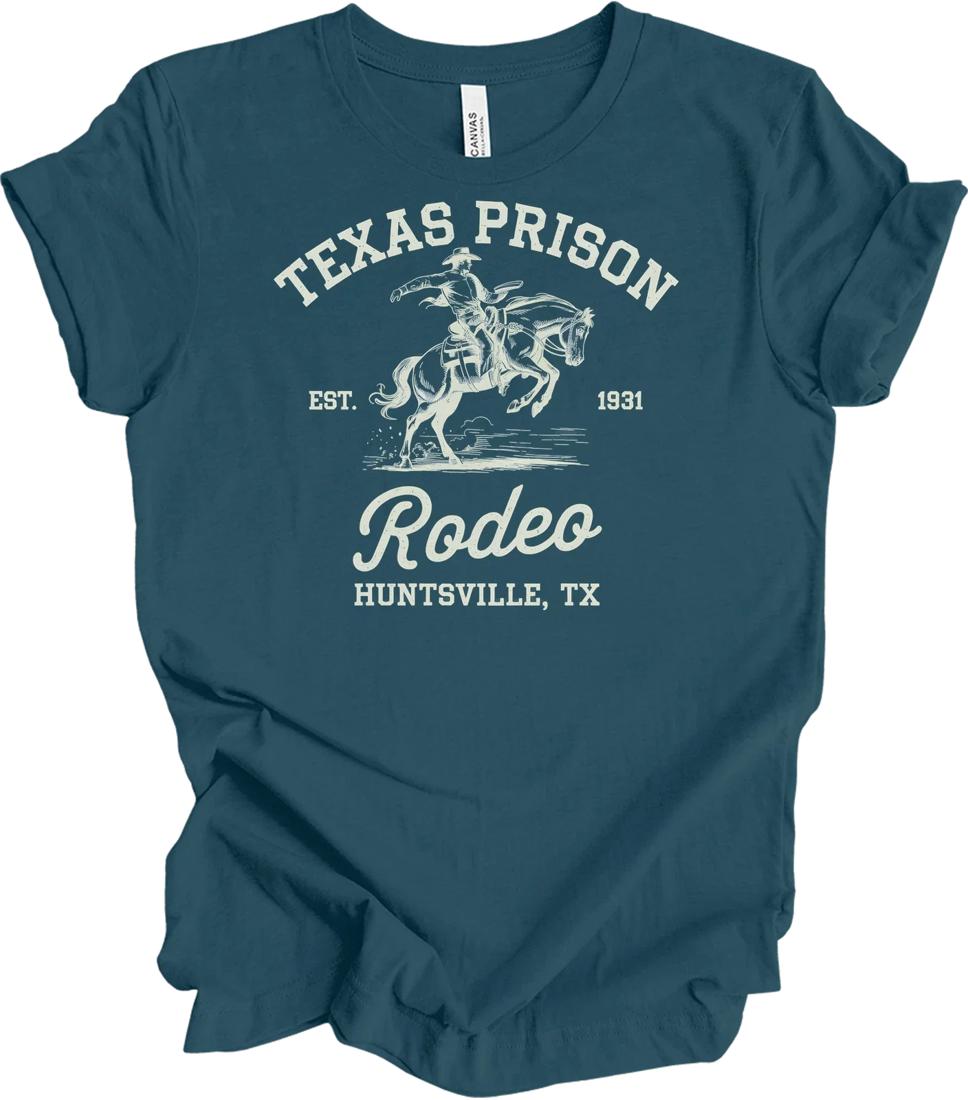 Texas Prison Rodeo Huntsville Cowboy Retro Style - Adult & Kids T-Shirts, Sweatshirts & Hoodies apparel design preview 1