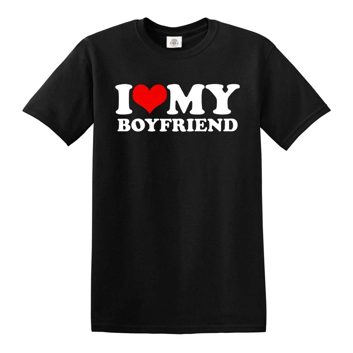 Funny I Love My Boyfriend Heart Gift Joke Novelty - Adult & Kids T-Shirts, Sweatshirts & Hoodies apparel design preview 1