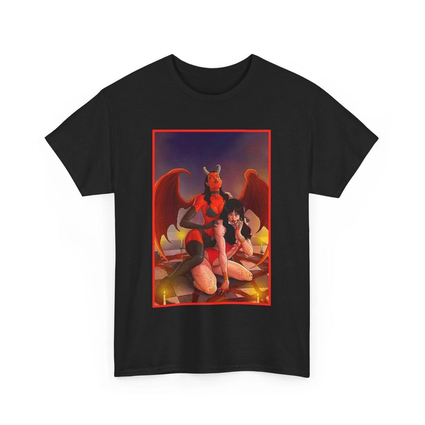 Vampirella and Purgatori Graphic Fun Casual Comic, - Adult & Kids T-Shirts, Sweatshirts & Hoodies apparel design preview 1