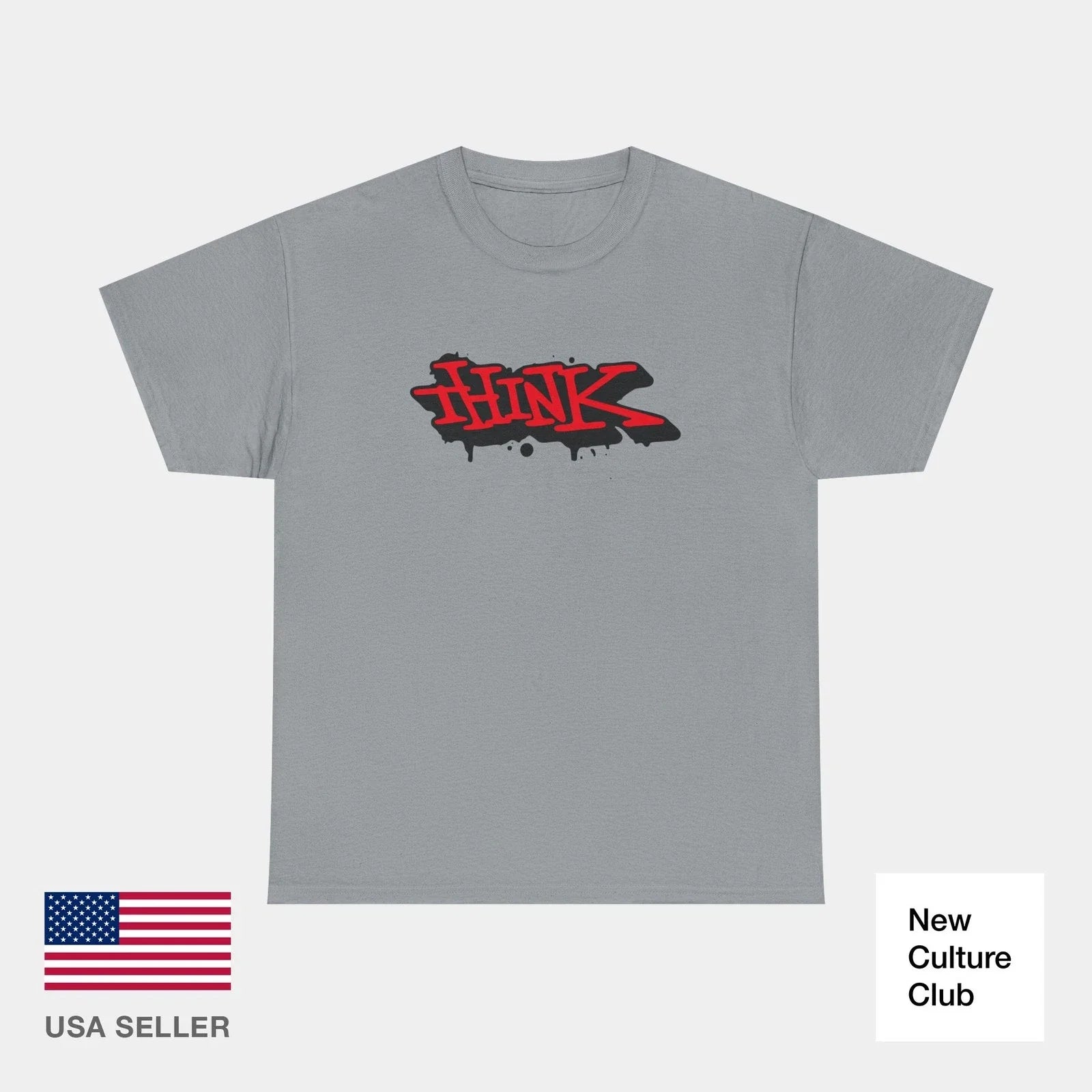 Think Skateboards Classic 2011 Logo Red Black - Adult & Kids T-Shirts, Sweatshirts & Hoodies apparel design preview 1