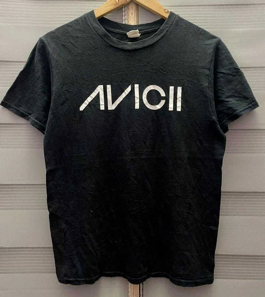 Vintage Avicii Logo Classic Black Cotton Collection - Adult & Kids T-Shirts, Sweatshirts & Hoodies apparel design preview 1