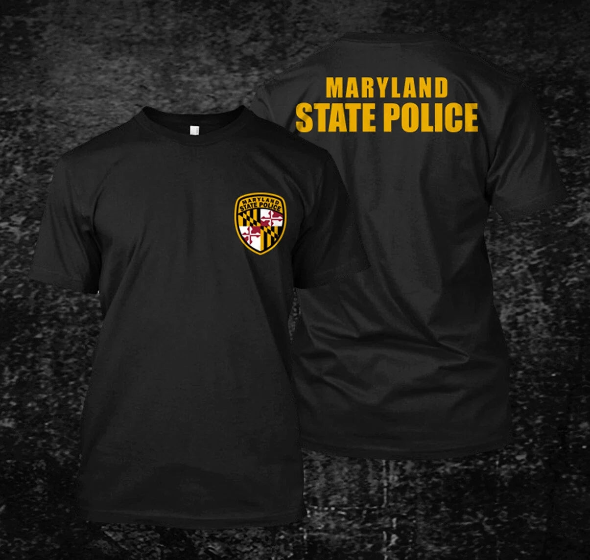 Maryland State Police Custom Men's Black - Adult & Kids T-Shirts, Sweatshirts & Hoodies apparel design preview 1