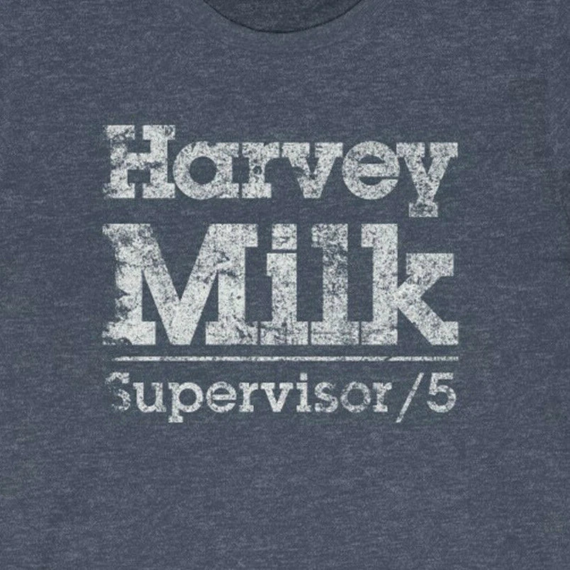 HARVEY MILK "Vintage Look" 50/50 Blend Gym San - Adult & Kids T-Shirts, Sweatshirts & Hoodies apparel design preview 1