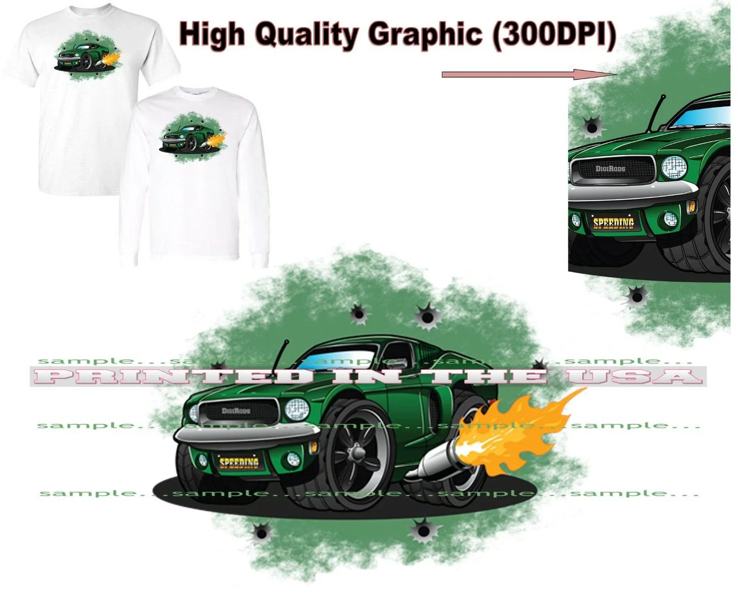 Digirods Bullitt Ford Classic Movie Green Mustang - Adult & Kids T-Shirts, Sweatshirts & Hoodies apparel design preview 1
