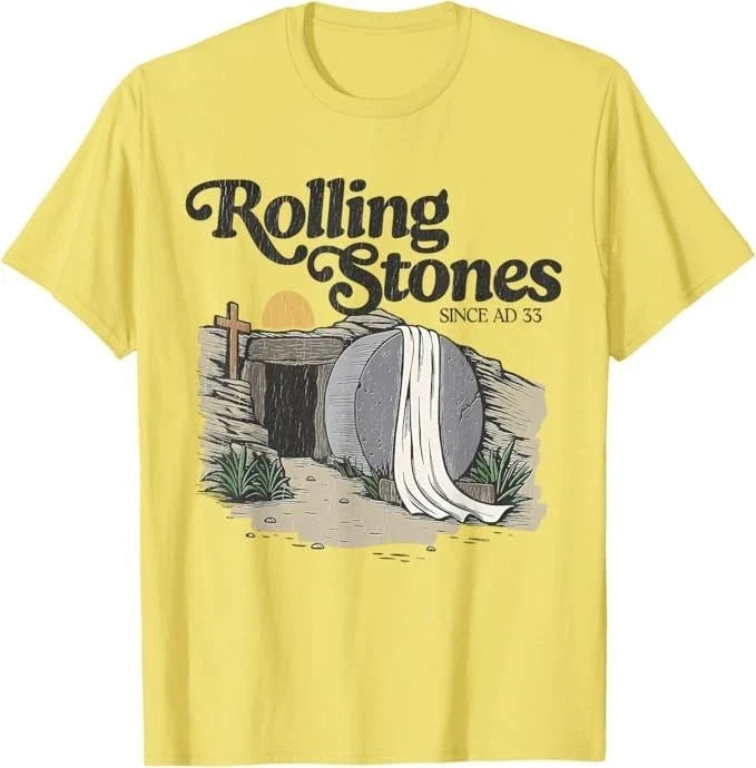Easter The Stone was Rolled Away He is Alive Retro - Adult & Kids T-Shirts, Sweatshirts & Hoodies apparel design preview 1