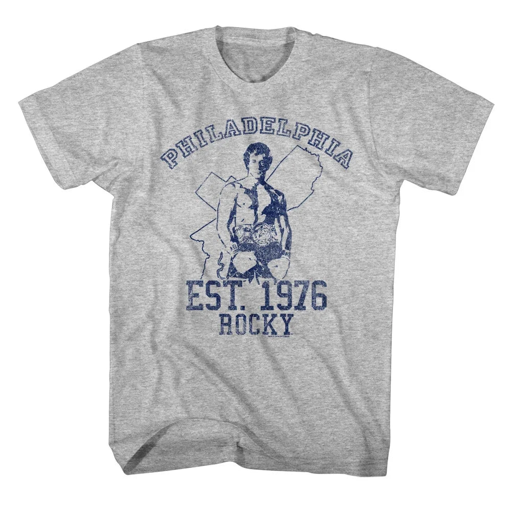 Rocky Movie Est 1976 Philadelphia Outline Heavyweight - Adult & Kids T-Shirts, Sweatshirts & Hoodies apparel design preview 1