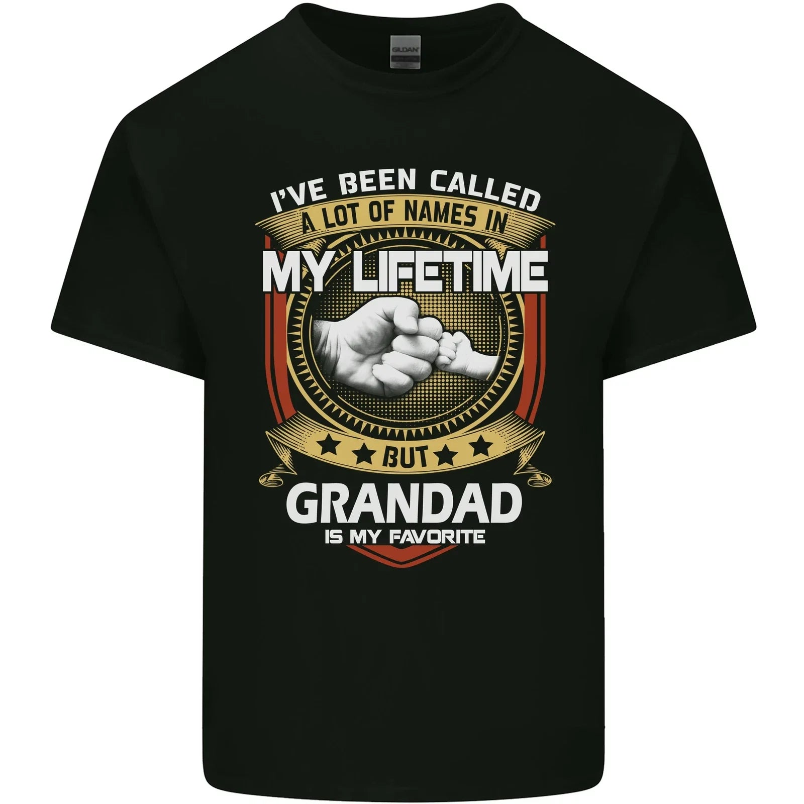 Grandad Is My Favourite Funny Fathers Day Mens Cotton - Adult & Kids T-Shirts, Sweatshirts & Hoodies apparel design preview 1