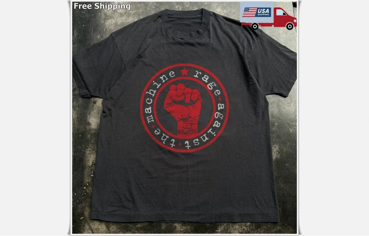 Rage Against the Machine Unisex Black Cotton Size - Adult & Kids T-Shirts, Sweatshirts & Hoodies apparel design preview 1