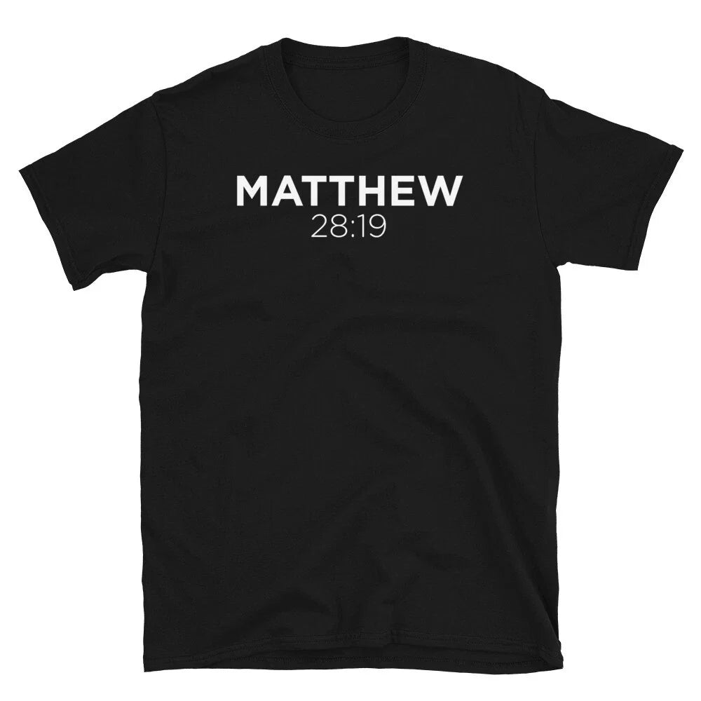 Matthew 28:19 Bible Verse Christian Inspirational - Adult & Kids T-Shirts, Sweatshirts & Hoodies apparel design preview 1