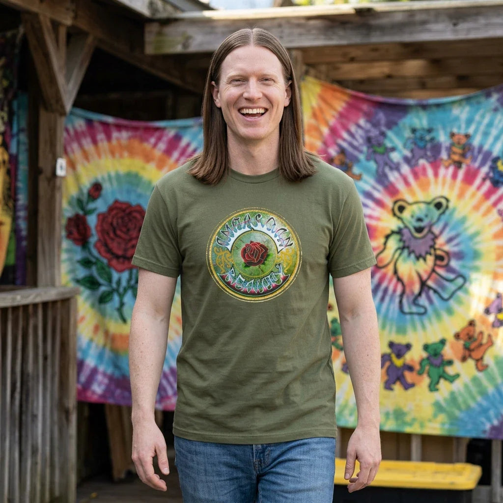 Grateful Dead American Beauty Music Album Cover - Adult & Kids T-Shirts, Sweatshirts & Hoodies apparel design preview 1