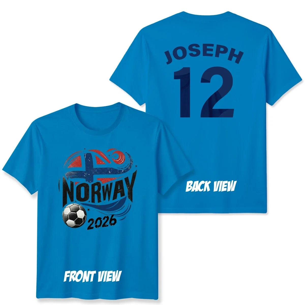 Norway Unisex Personalized Custom Name And Number - Adult & Kids T-Shirts, Sweatshirts & Hoodies apparel design preview 1