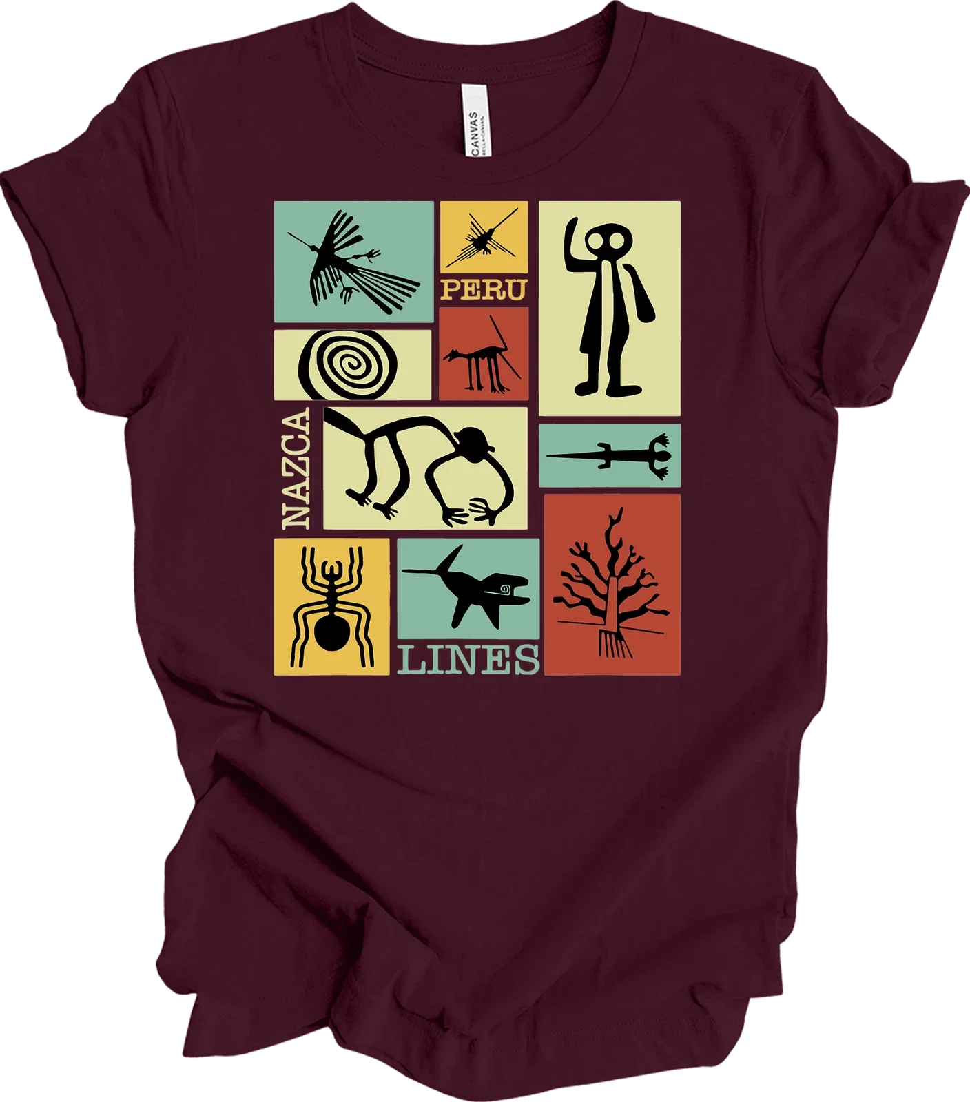 Nazca Lines Peru Geoglyphs Retro Peruvian Condor - Adult & Kids T-Shirts, Sweatshirts & Hoodies apparel design preview 1
