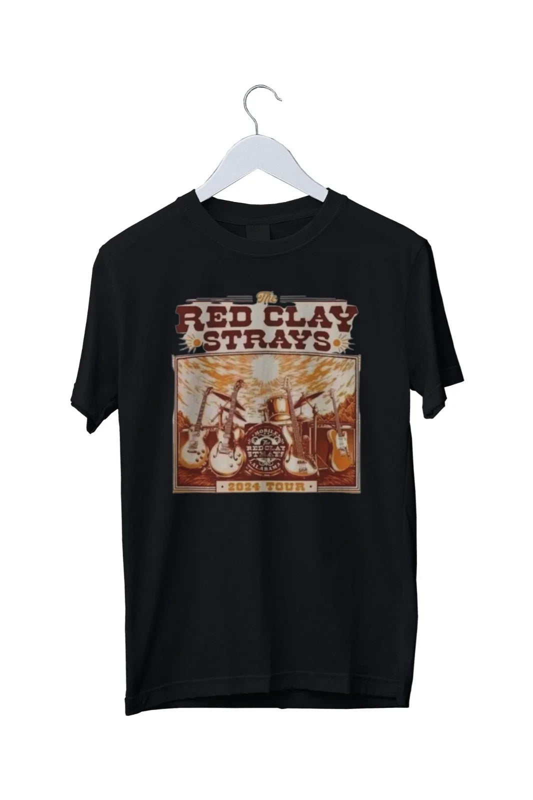 The Red Clay Strays Tour 2024 Graphic Print Mens S M - Adult & Kids T-Shirts, Sweatshirts & Hoodies apparel design preview 1