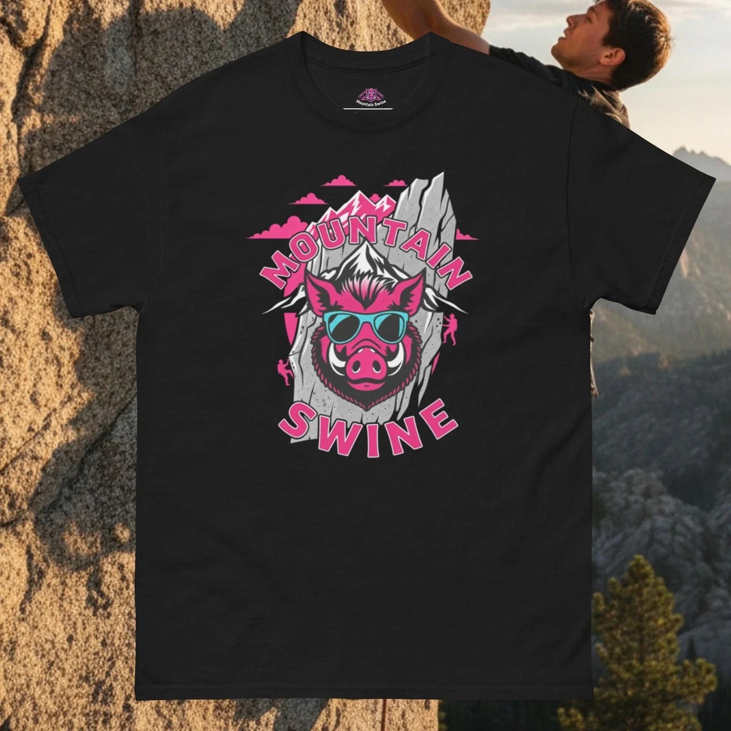 Mountain Swine Classic Crag - Adult & Kids T-Shirts, Sweatshirts & Hoodies apparel design preview 1