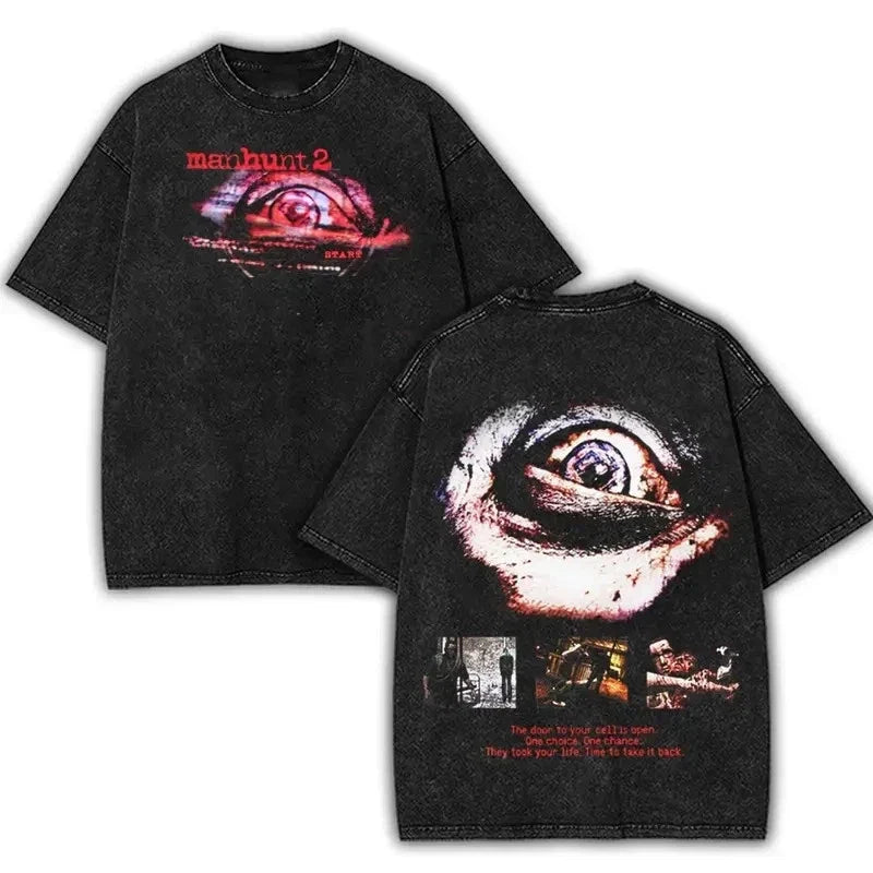 MANHUNT 2 Double Printed Washed Sided Printing RPG - Adult & Kids T-Shirts, Sweatshirts & Hoodies apparel design preview 1