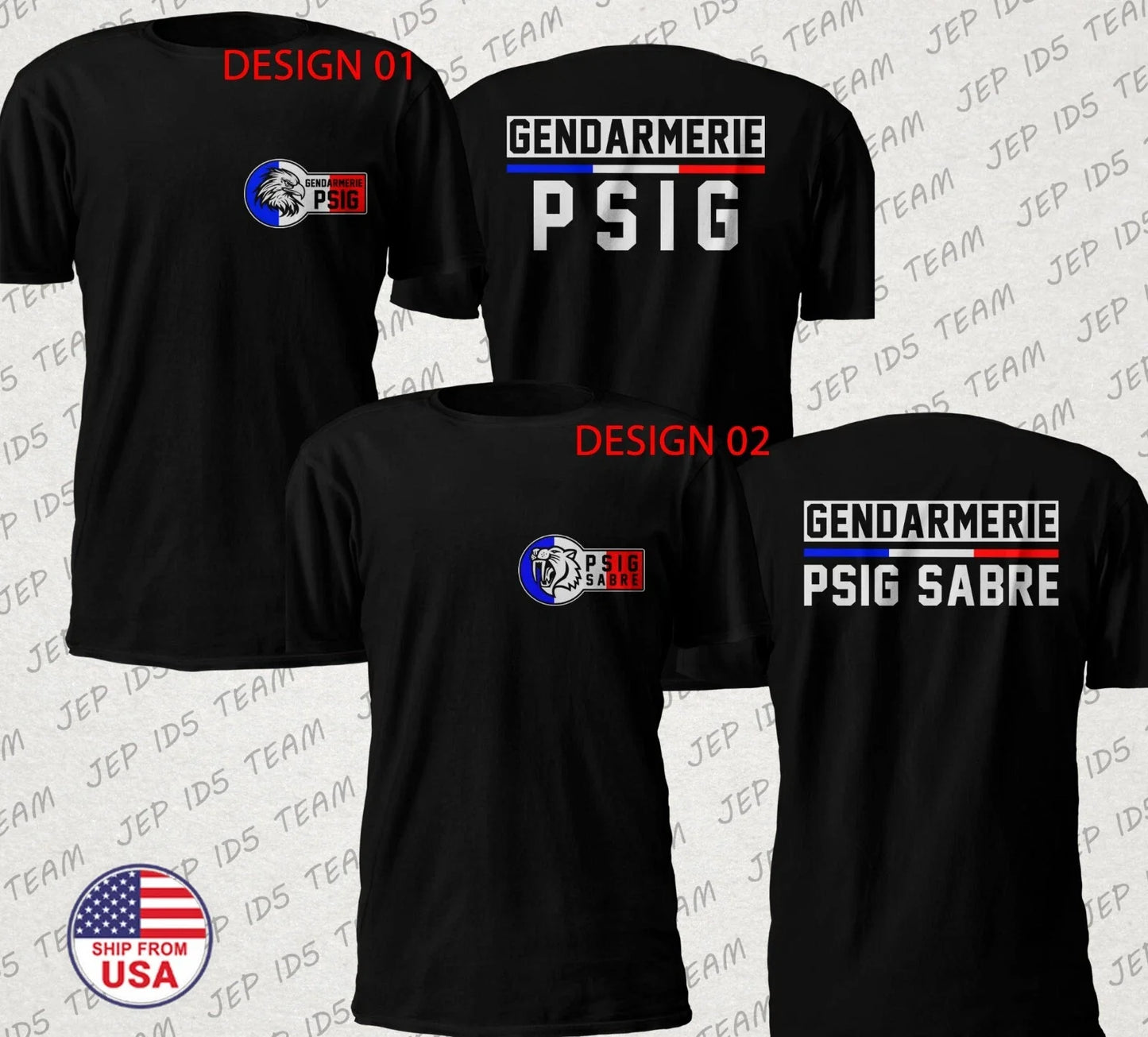 SALE! NEW FRANCE GENDARMERIE PSIG GIGN SABRE SPECIAL - Adult & Kids T-Shirts, Sweatshirts & Hoodies apparel design preview 1