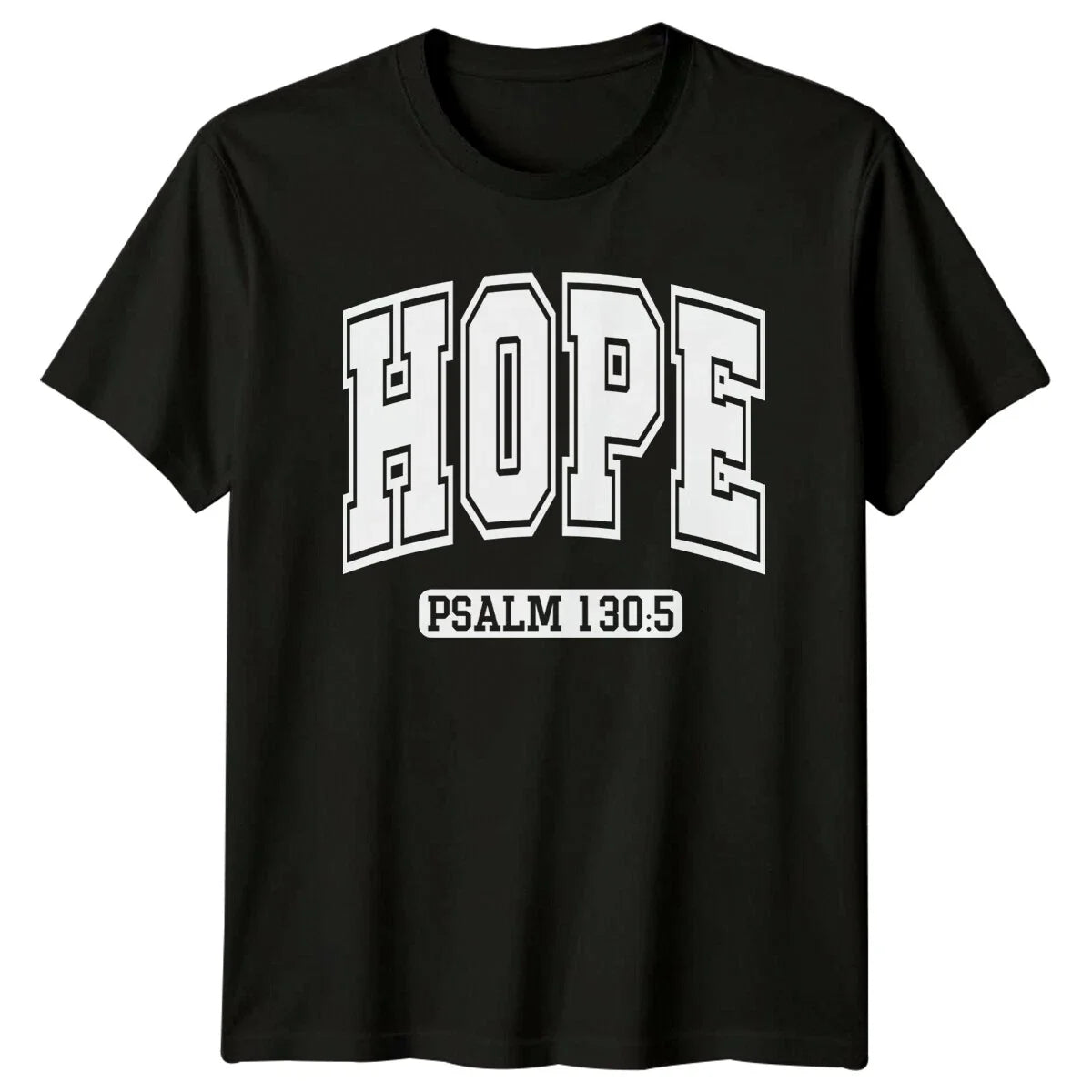 Hope Psalm 130:5 Christian Faith Graphic Varsity - Adult & Kids T-Shirts, Sweatshirts & Hoodies apparel design preview 1
