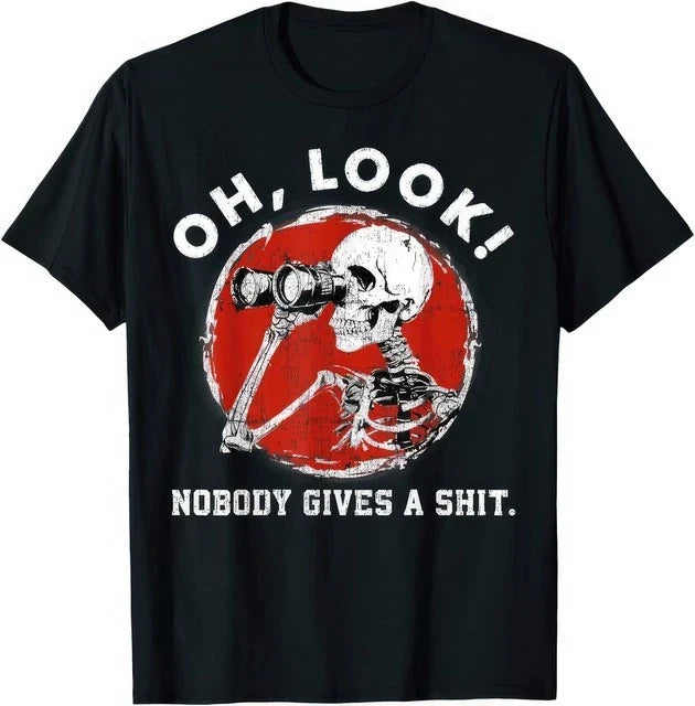 Oh Look Nobody Gives A Sh*t Funny Skeleton Generation - Adult & Kids T-Shirts, Sweatshirts & Hoodies apparel design preview 1