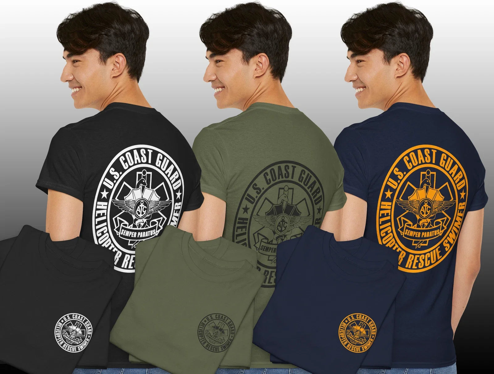 NEW US Coast Guard Rescue Swimmer AOP HQ Design - Adult & Kids T-Shirts, Sweatshirts & Hoodies apparel design preview 1