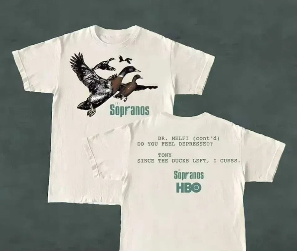 The Sopranos Ducks Dr. Melfi "Do You Feel Depressed?" - Adult & Kids T-Shirts, Sweatshirts & Hoodies apparel design preview 1
