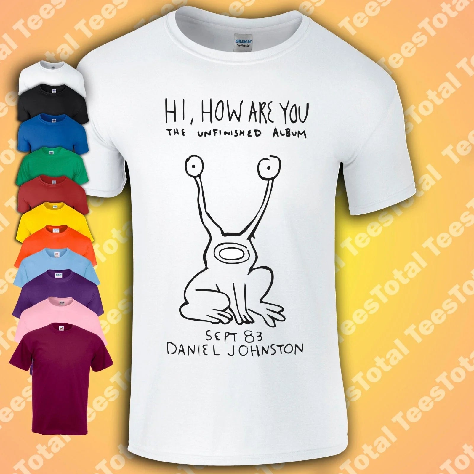 Hi How Are You Daniel Johnston As Worn By Kurt Cobain - Adult & Kids T-Shirts, Sweatshirts & Hoodies apparel design preview 1