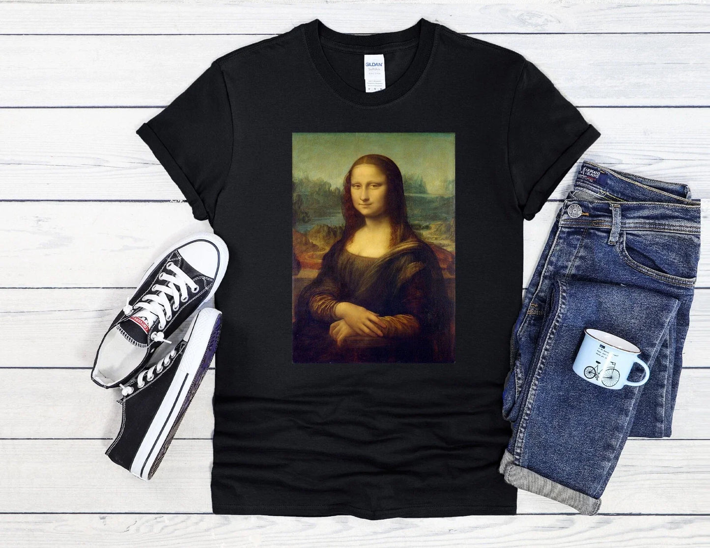 Mona Lisa Portrait Da Vinci Men Women Baseball Top - Adult & Kids T-Shirts, Sweatshirts & Hoodies apparel design preview 1