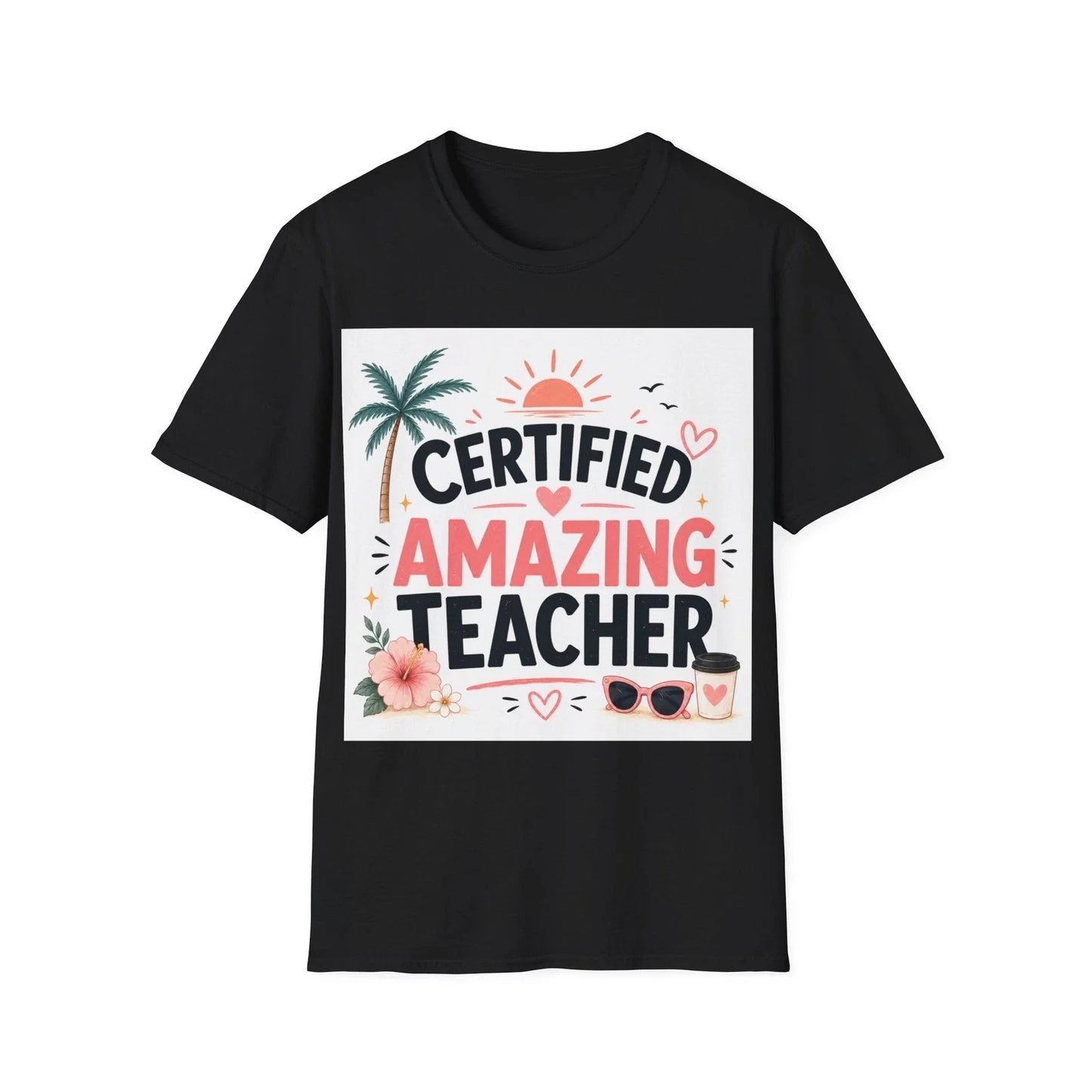 Certified Amazing Teacher Tropical Gift for Teachers - Adult & Kids T-Shirts, Sweatshirts & Hoodies apparel design preview 1