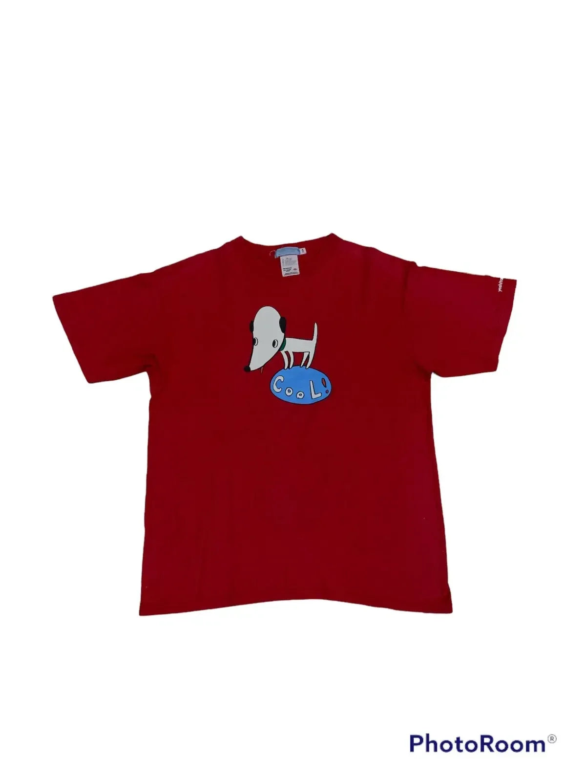 VINTAGE YOSHITOMO NARA RED COOL DOG MOMA CIRCA 2001 - Adult & Kids T-Shirts, Sweatshirts & Hoodies apparel design preview 1