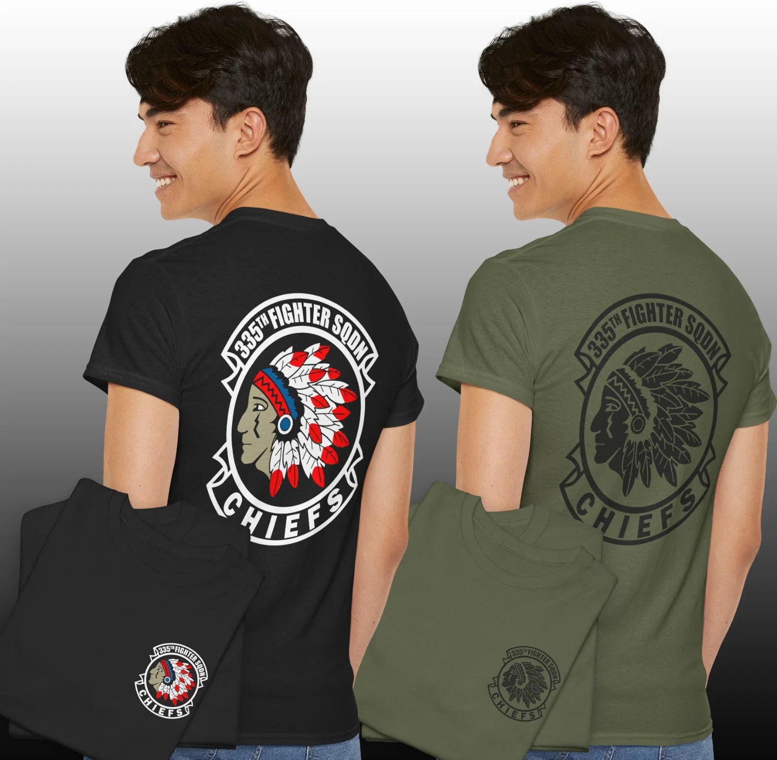 NEW 335TH FIGHTER SQUADRON HQ - Adult & Kids T-Shirts, Sweatshirts & Hoodies apparel design preview 1