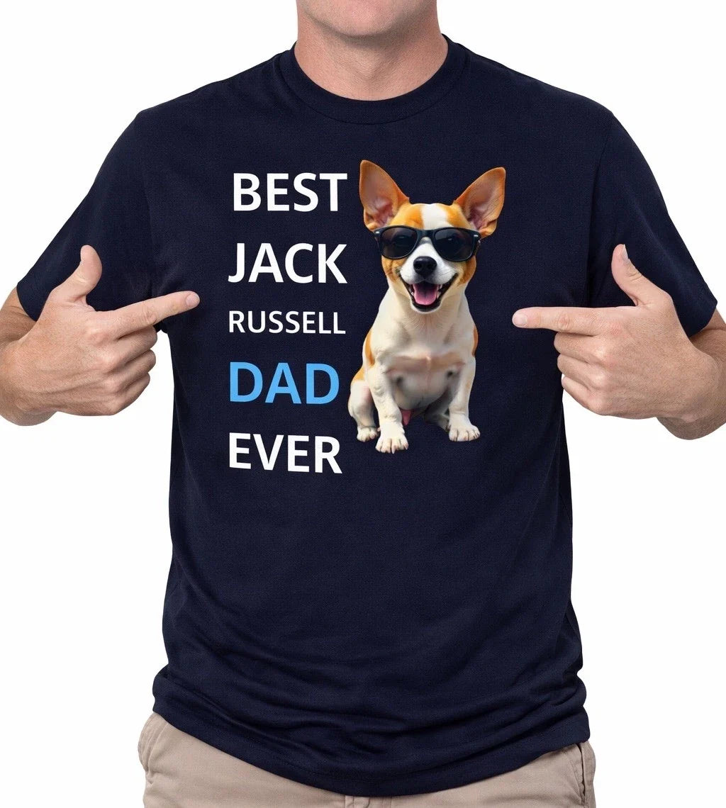 Best Jack Russell Dad Ever Funny Dog Father Quote - Adult & Kids T-Shirts, Sweatshirts & Hoodies apparel design preview 1