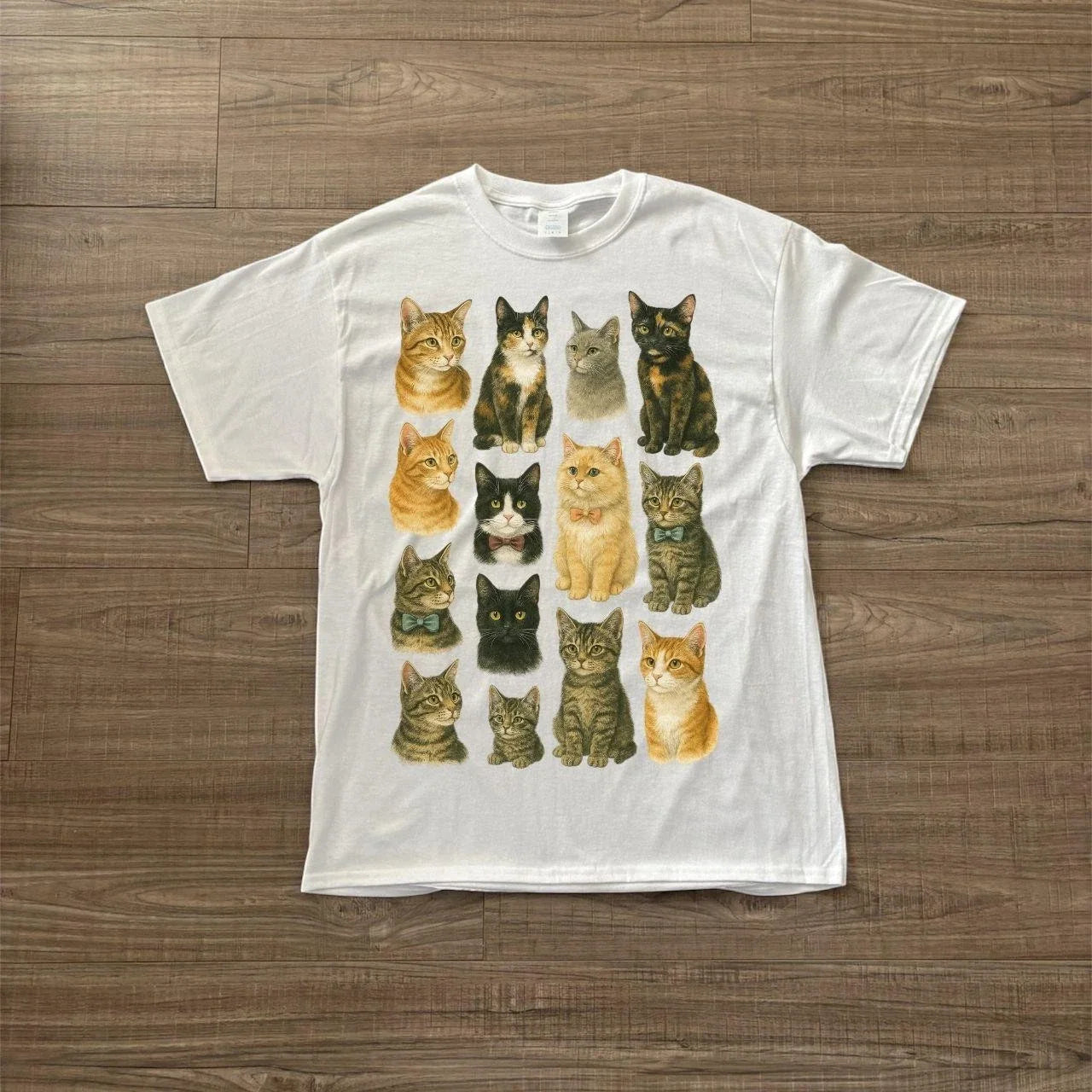 Vintage Cats in Bowties Graphic Reprint - Adult & Kids T-Shirts, Sweatshirts & Hoodies apparel design preview 1