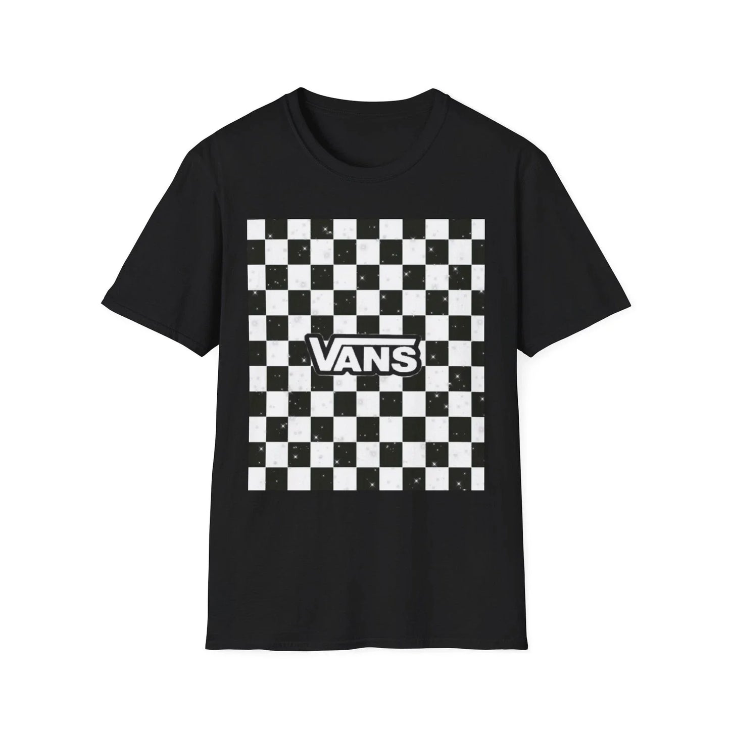 Checkerboard Vans Black White Skate Logo - Adult & Kids T-Shirts, Sweatshirts & Hoodies apparel design preview 1