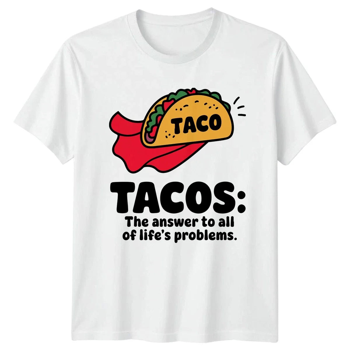 Tacos The Answer To All Food Lover Birthday Gift For - Adult & Kids T-Shirts, Sweatshirts & Hoodies apparel design preview 1