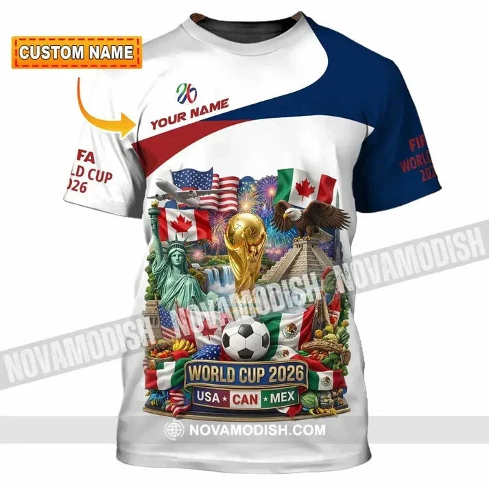 Custom World Cup 2026 3D HS868 - Adult & Kids T-Shirts, Sweatshirts & Hoodies apparel design preview 1