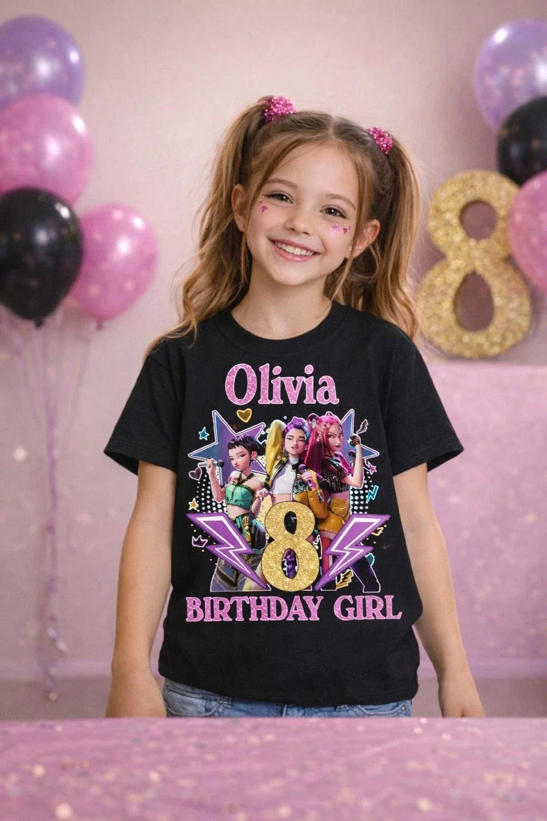Girl Demon Hunter Personalized Huntrix Kpop Family - Adult & Kids T-Shirts, Sweatshirts & Hoodies apparel design preview 1