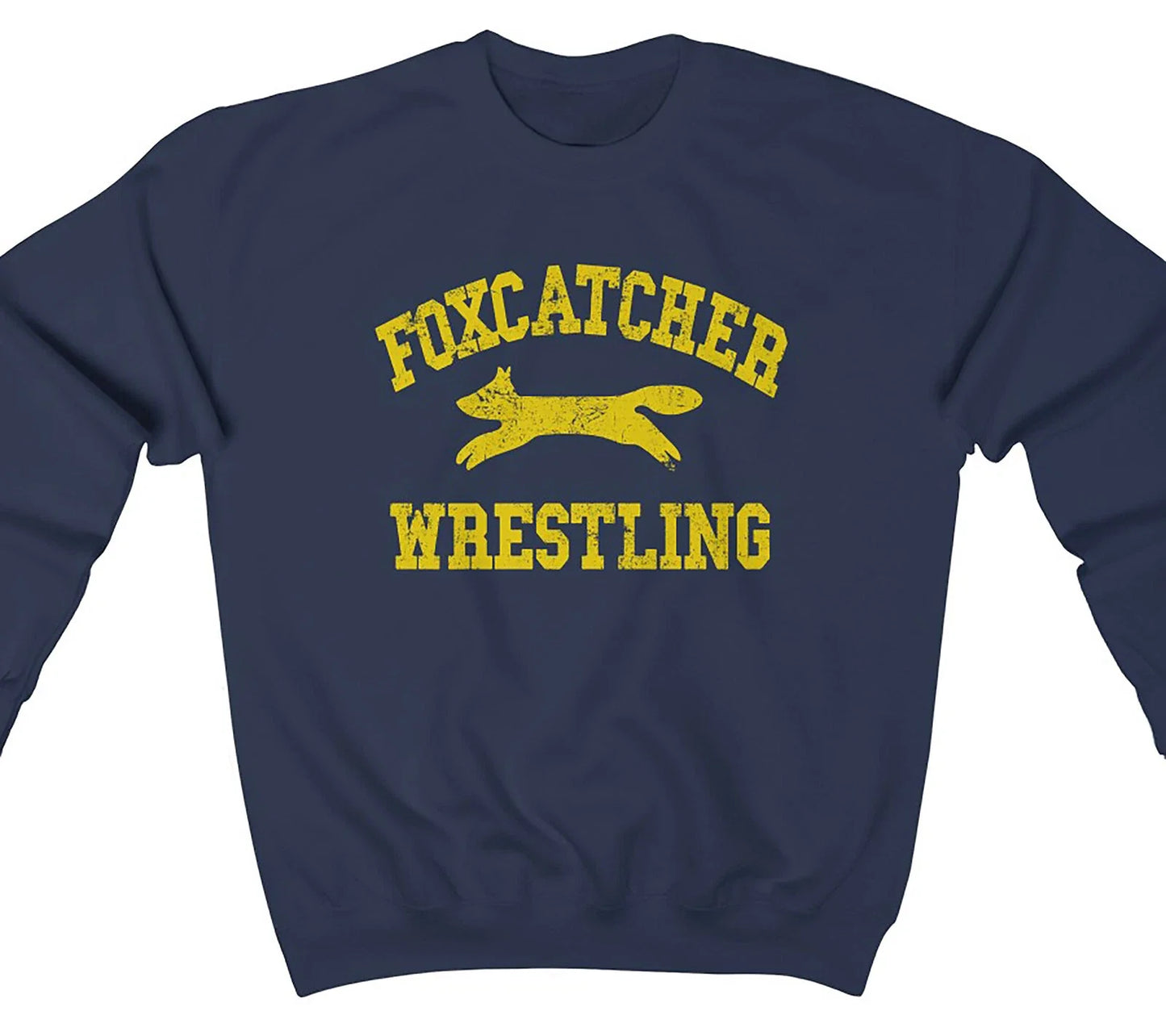 FOXCATCHER WRESTLING "Vintage Look" T Crewneck Fleece - Adult & Kids T-Shirts, Sweatshirts & Hoodies apparel design preview 1