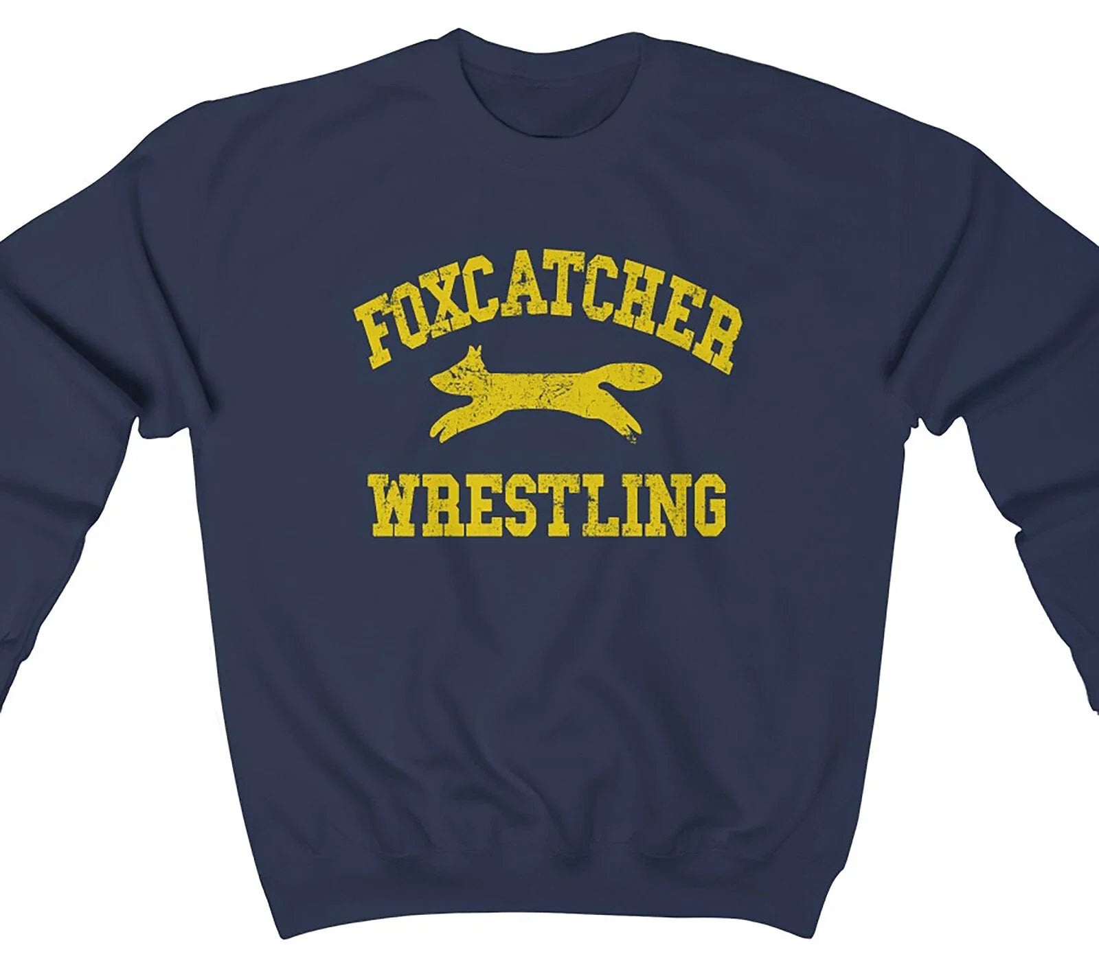 FOXCATCHER WRESTLING "Vintage Look" T Crewneck Fleece - Adult & Kids T-Shirts, Sweatshirts & Hoodies apparel design preview 1