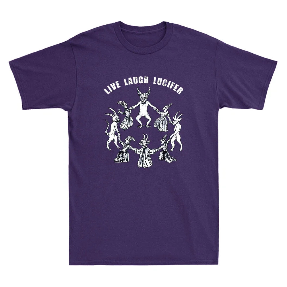 Live Laugh Lucifer Horror Satan Satanic Demonc Devil - Adult & Kids T-Shirts, Sweatshirts & Hoodies apparel design preview 1