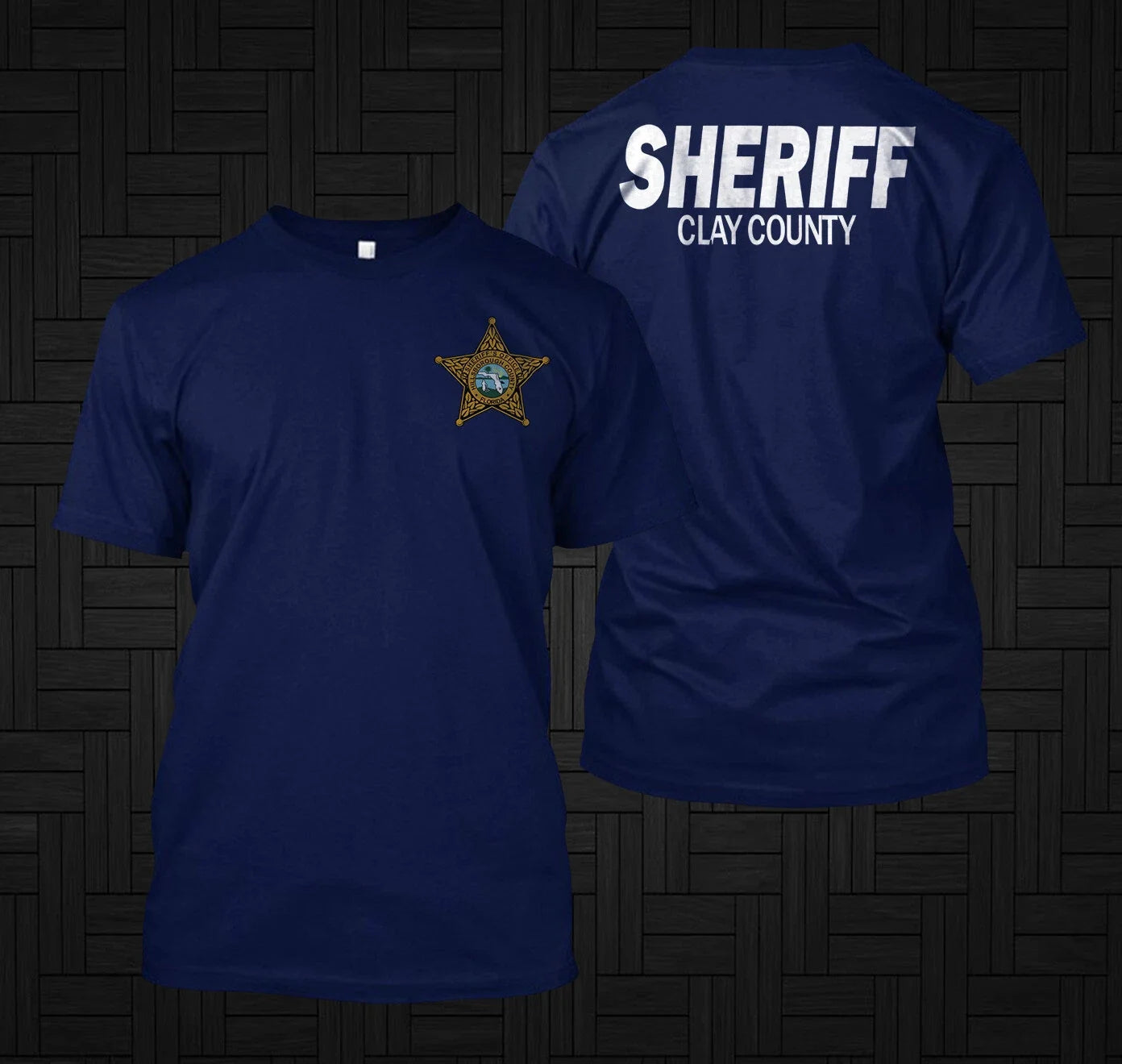 New POLICE County Sheriff Clay Florida Custom front - Adult & Kids T-Shirts, Sweatshirts & Hoodies apparel design preview 1
