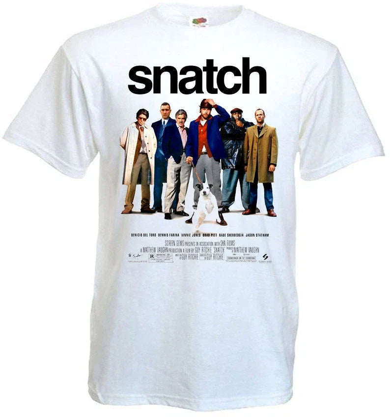 SNATCH Movie Poster white all sizes - Adult & Kids T-Shirts, Sweatshirts & Hoodies apparel design preview 1