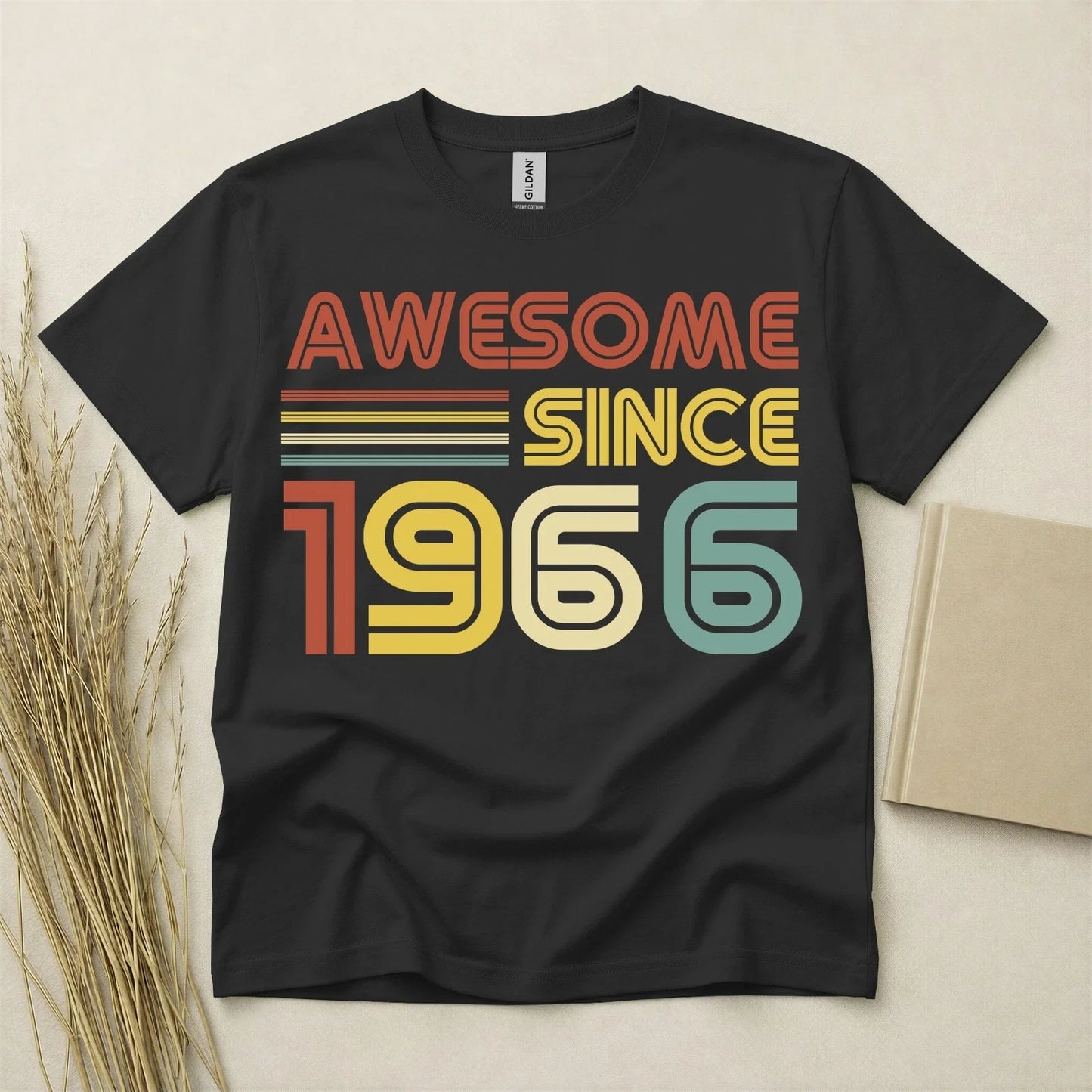 60th Birthday Born In 1966 Gift 60 Year Old Awesome - Adult & Kids T-Shirts, Sweatshirts & Hoodies apparel design preview 1
