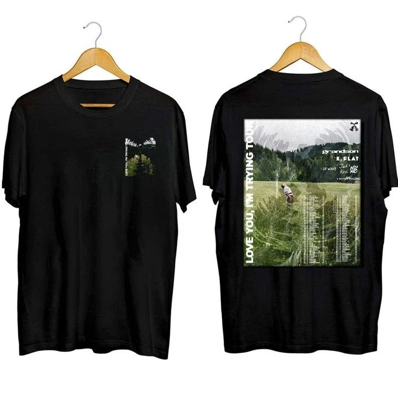 Grandson Love You, I'm Trying Tour 2023 Rapper - Adult & Kids T-Shirts, Sweatshirts & Hoodies apparel design preview 1