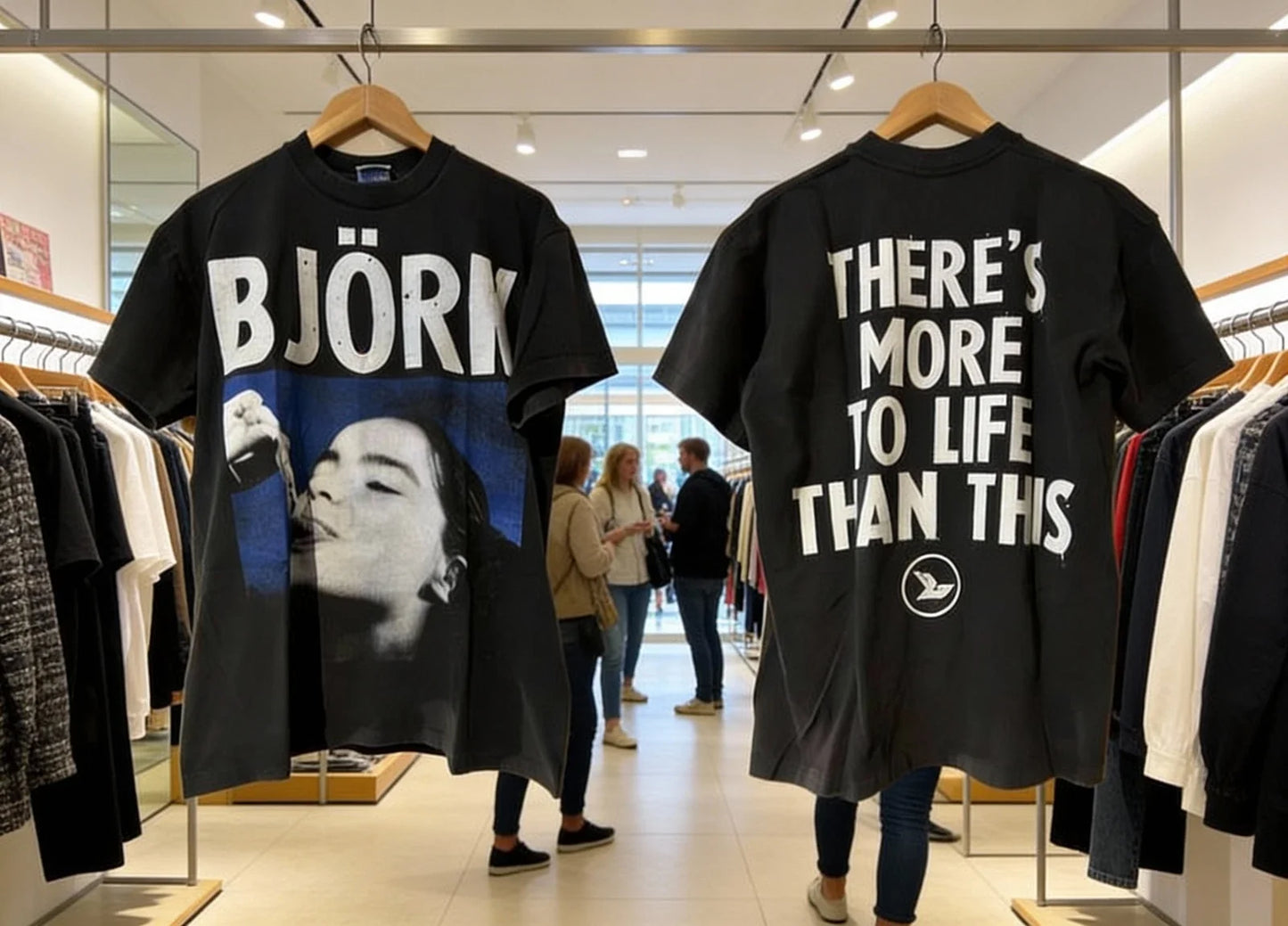 Vintage style Bjork Rock Concert Tour short sleeve 2 - Adult & Kids T-Shirts, Sweatshirts & Hoodies apparel design preview 1