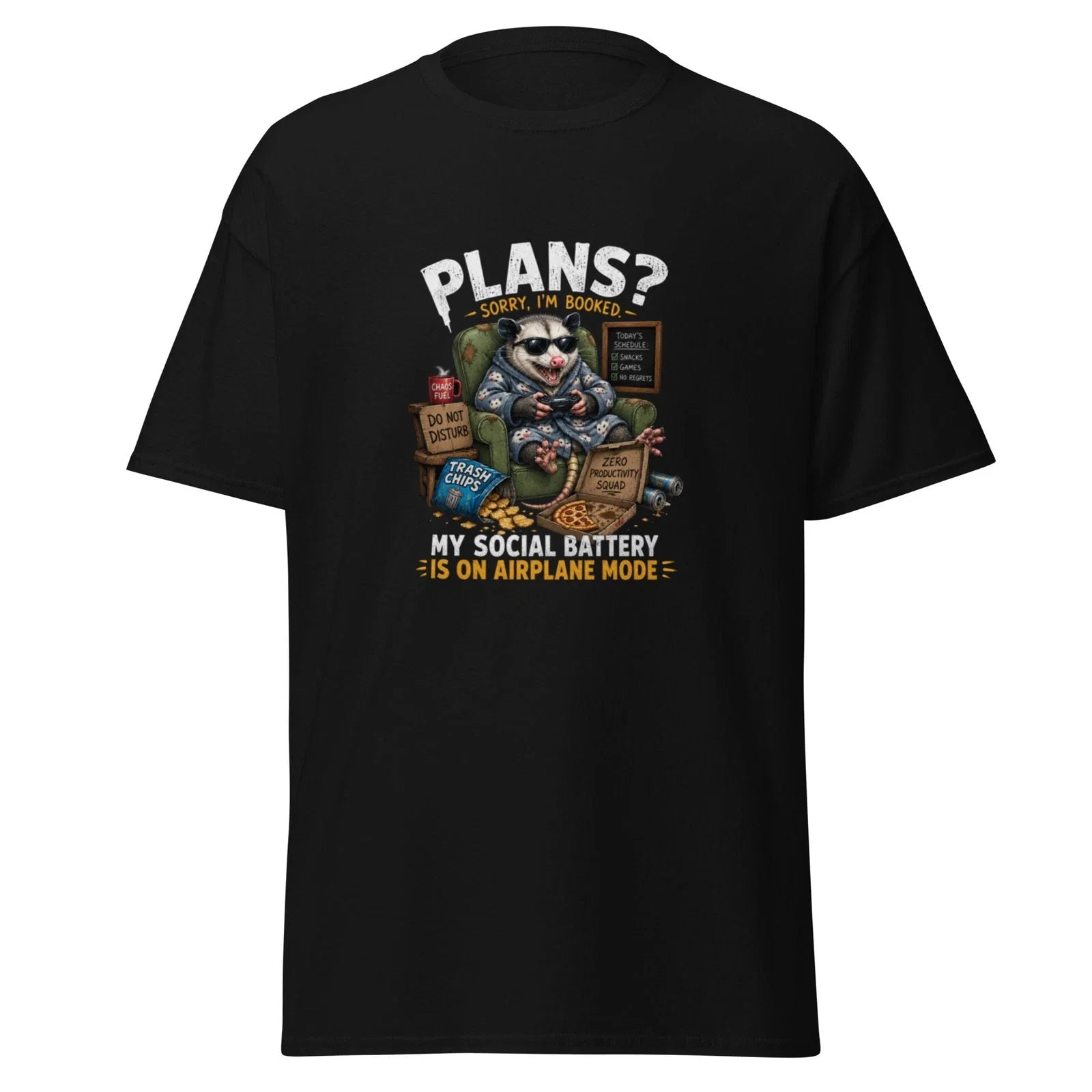 Social Battery Possum classic - Adult & Kids T-Shirts, Sweatshirts & Hoodies apparel design preview 1