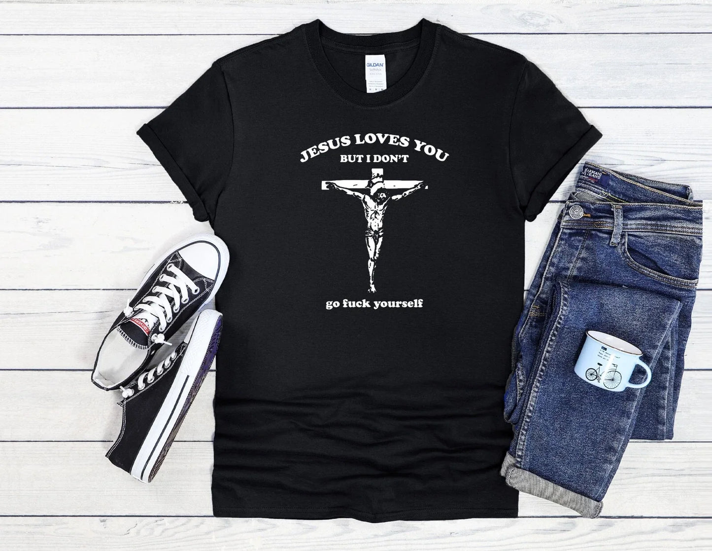 Jesus Loves You But I don't Men Women Baseball 3861 - Adult & Kids T-Shirts, Sweatshirts & Hoodies apparel design preview 1