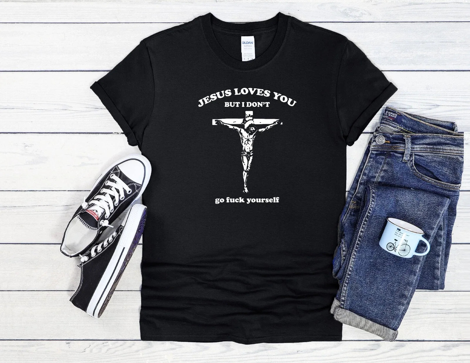 Jesus Loves You But I don't Men Women Baseball 3861 - Adult & Kids T-Shirts, Sweatshirts & Hoodies apparel design preview 1